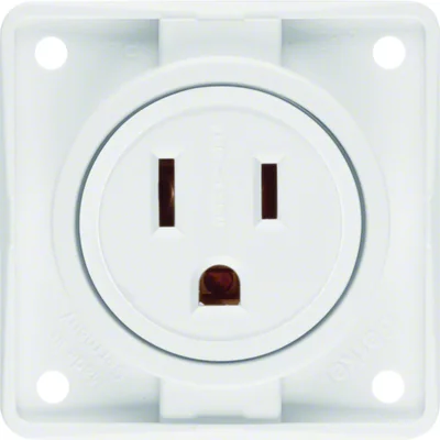 INTEGRO FLOW Earthed socket USA/CANADA NEMA 5-15R matt white