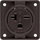INTEGRO FLOW Earthed socket "USA/CANADA" NEMA 6-20R brown matt
