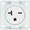 INTEGRO FLOW Earthed socket "USA/CANADA" NEMA 6-20R snow white gloss