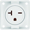 INTEGRO FLOW Earthed socket "USA/CANADA" NEMA 6-20R snow white gloss