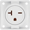 INTEGRO FLOW Earthed socket "USA/CANADA" NEMA 6-20R snow white gloss