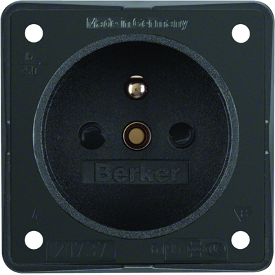 INTEGRO FLOW Earthed socket with increased contact protection anthracite matt
