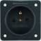 INTEGRO FLOW Earthed socket with increased contact protection anthracite matt