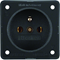 INTEGRO FLOW Earthed socket with increased contact protection, matt black mechanism
