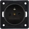 INTEGRO FLOW Earthed socket with increased contact protection matt brown