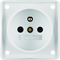 INTEGRO FLOW Earthed socket with increased contact protection, snow-white matte