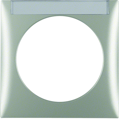 INTEGRO FLOW Einzelrahmen mit Beschreibungsfeld, mattchrom, lackiert