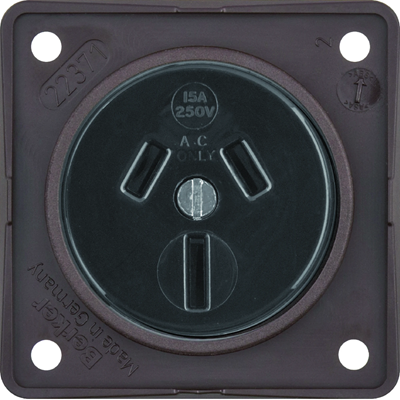 INTEGRO FLOW Grounding socket "Australia" brown