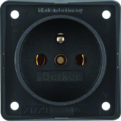 INTEGRO FLOW Grounding socket black matt