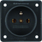 INTEGRO FLOW Grounding socket black matt
