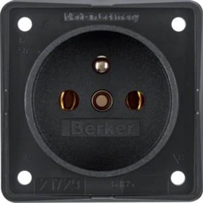 INTEGRO FLOW Grounding socket black matt