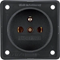 INTEGRO FLOW Grounding socket black matt