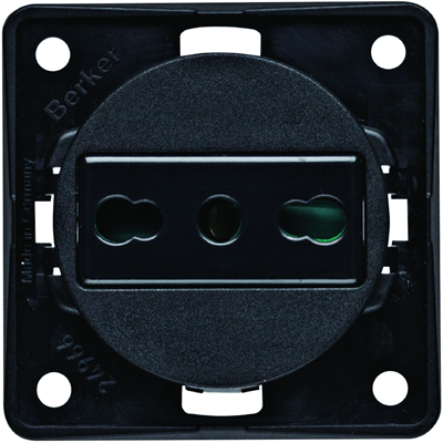 INTEGRO FLOW Grounding socket "Italy" black