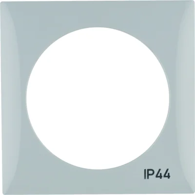 INTEGRO FLOW Jednoduchý rám s potiskem "IP44" bez těsnění, lesklá šedá