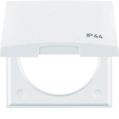 INTEGRO FLOW Marco con tapa con impresión "IP44", blanco nieve brillo