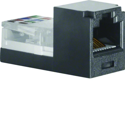 INTEGRO FLOW Mini jack 8-biegunowy RJ45 kategorii 3 czarny