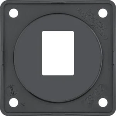 INTEGRO FLOW Placa soporte de 1 vía para bases modulares AMP, negro brillante