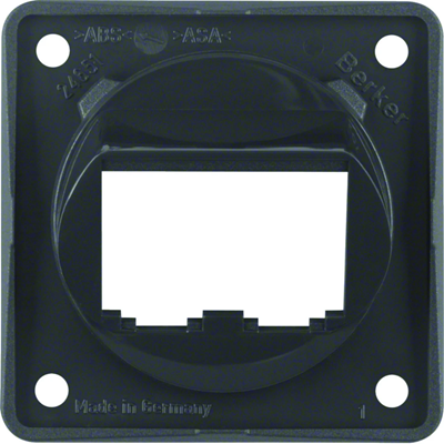 INTEGRO FLOW Placa soporte doble para módulos BTR-/E-DAT, antracita, brillante
