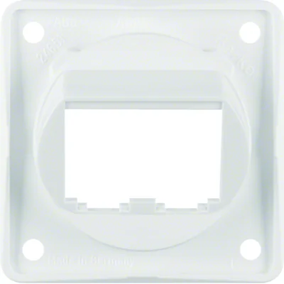 INTEGRO FLOW Placa soporte doble para módulos BTR-/E-DAT, blanco nieve, brillante