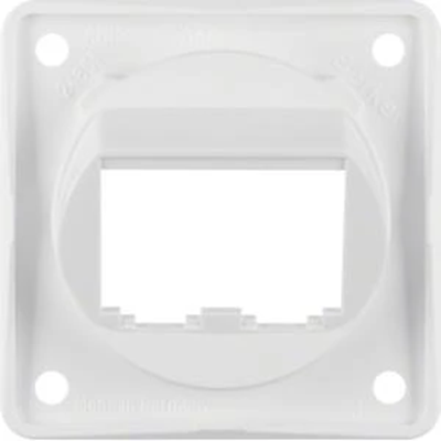 INTEGRO FLOW Placa soporte doble para módulos BTR-/E-DAT, blanco nieve, brillante