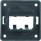 INTEGRO FLOW Placa soporte para 2 módulos MINI-COM, antracita brillante
