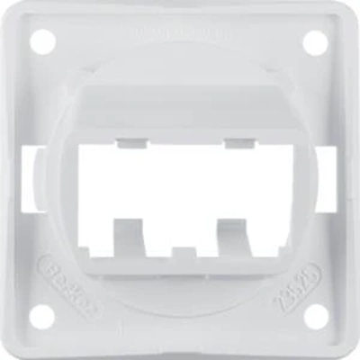 INTEGRO FLOW Placa soporte para 2 módulos MINI-COM, blanco nieve brillo