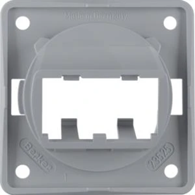 INTEGRO FLOW Placa soporte para 2 módulos MINI-COM, gris brillo