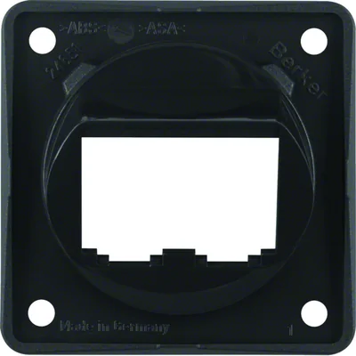 INTEGRO FLOW Plaque support double pour modules BTR-/E-DAT noir brillant