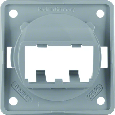 INTEGRO FLOW Plaque support pour 2 modules MINI-COM gris brillant