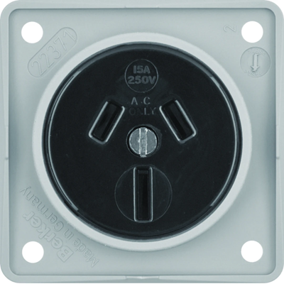 INTEGRO FLOW Presa con messa a terra "Australia", grigia