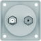 INTEGRO FLOW Presa per antenna radio/SAT in custodia non schermata, grigio opaco