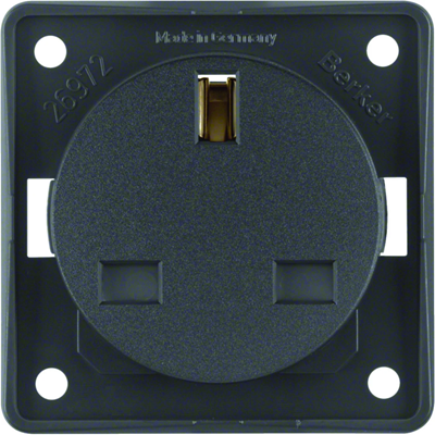 INTEGRO FLOW Prise de terre "British standard" avec protection renforcée des contacts anthracite mat