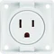 INTEGRO FLOW Prise de terre USA/CANADA NEMA 5-15R blanc mat