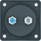 INTEGRO FLOW Radio/SAT antenna socket with unshielded housing anthracite matt