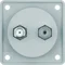 INTEGRO FLOW Radio/SAT antenna socket with unshielded housing gray matt