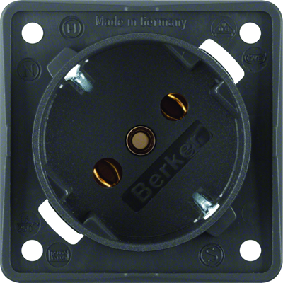 INTEGRO FLOW SCHUKO socket 45° anthracite matt