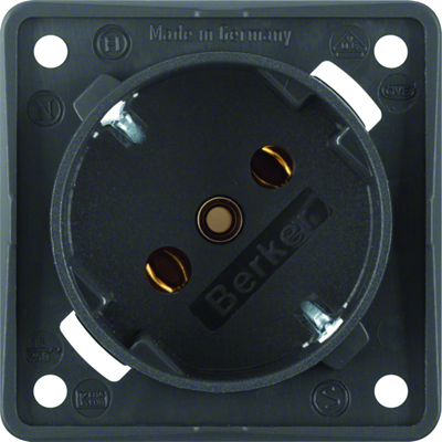 INTEGRO FLOW SCHUKO socket 45° anthracite matt