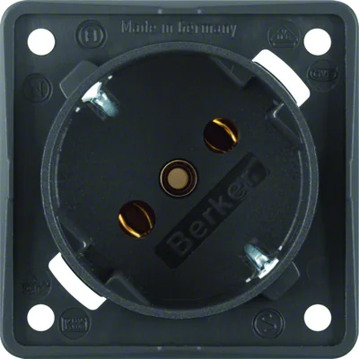 INTEGRO FLOW SCHUKO socket 45° anthracite matt