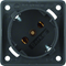 INTEGRO FLOW SCHUKO socket 45° anthracite matt