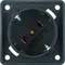 INTEGRO FLOW SCHUKO socket 45° anthracite matt
