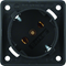 INTEGRO FLOW SCHUKO socket 45° black matt