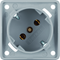 INTEGRO FLOW SCHUKO socket 45° gray matt