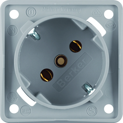 INTEGRO FLOW SCHUKO socket 45° gray matt