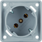 INTEGRO FLOW SCHUKO socket 45° gray matt