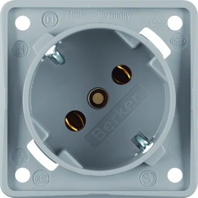 INTEGRO FLOW SCHUKO socket 45° gray matt