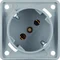 INTEGRO FLOW SCHUKO socket 45° gray matt