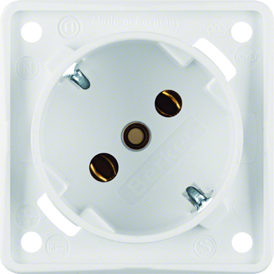 INTEGRO FLOW SCHUKO socket 45° snow-white matte