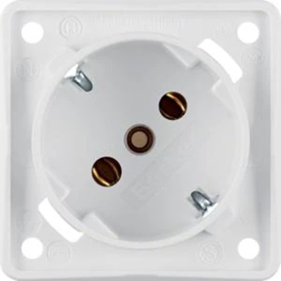 INTEGRO FLOW SCHUKO socket 45° snow-white matte