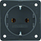 INTEGRO FLOW SCHUKO socket anthracite matt