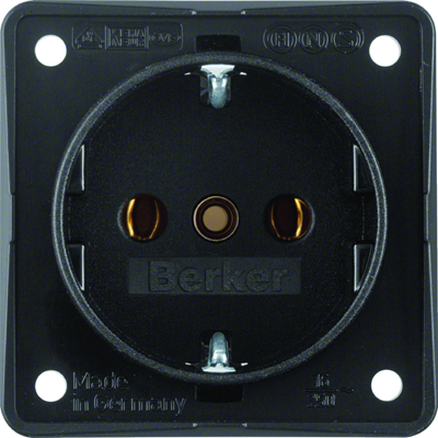 INTEGRO FLOW SCHUKO socket black matt